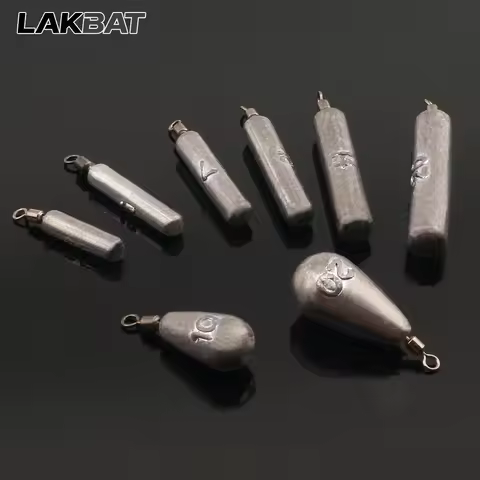 LAKBAT Fishing Weight 50PCS Winker 3.5g 5g 7g 10g 14g 20g Bullet Cylindrical Metal Jig Tackle Soft L