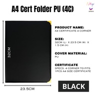 PU Leather A4 Certificate Folder File Document Holder Cover Graduation Award Presentation 4 Corner 1