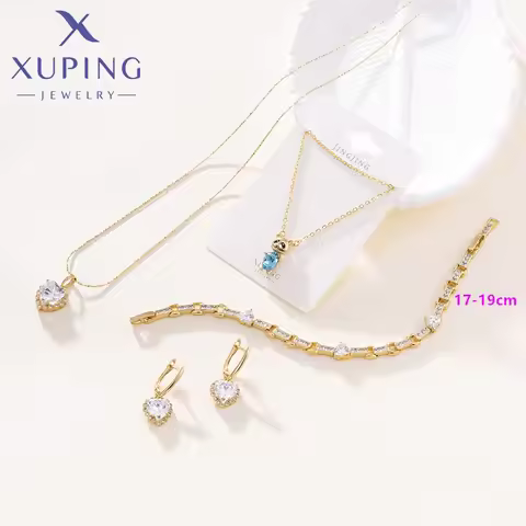 Xuping Jewelry New Arrival Mixed Designs Fashion Charm Earrings Bracelet Necklace for Women Party Gi