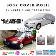 Body Cover Sarung Mobil Sedan No. 6 Suzuki Esteem Aksesoris Mobil Eksterior Silver Coating