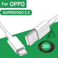 Data Cable OPPO Super VOOC Type C Flash Charger A38 A58 A78 Reno 7 7z 8 8z 8T A57 A74 A76 A77s A95 A96 A55 4G 5G Original 6.5a Support 30W 33W 65W 80W