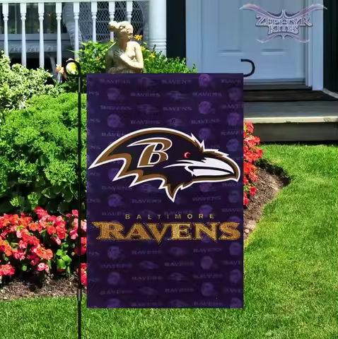 Baltimore Ravens garden flag double sided 12"x18" flag Officially Licensed mmn