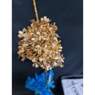 gold artificial leaves & flowers daun emas decoration HAMPER raya Dulang hantaran room wedding decor