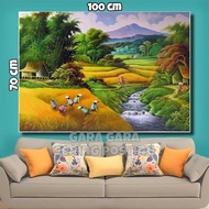 Wall display Poster Natural Scenery of Rice Fields Big jumbo 100x70cm 150x100cm 200x100cm + FRAME