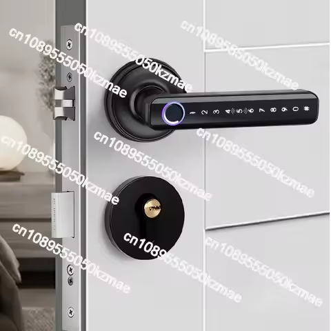 Hot Sale 5-in-1 Smart Door Lock Bluetooth APP Password Fingerprint Handle Keyless Entry for Home