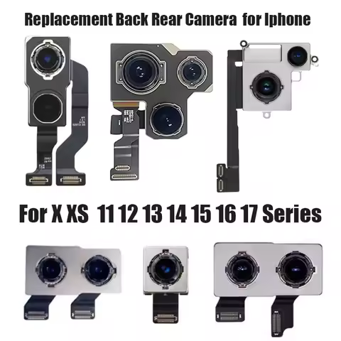 Back Rear Camera Lens Replacement Optical Image Stabilization Smart HDR for Photos Metal Case Flex C