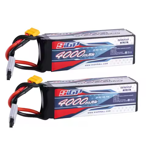 SIGP 4S FPV Lipo Battery 3300mAh 4000mAh 14.8V 100C Soft Pack with XT60 Rechargeable for RC FPV Quad