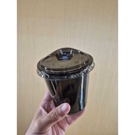 BLACK OVAL PET CUP 14oz sold per 50pcs with strawless lid with flat lid
