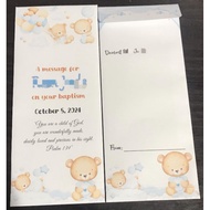 50pcs 3x7 inc Customize Christening / Baptism / Angpao Envelope (Edit Details Only)