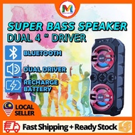 Spiker Bluetooth Mic Mudah Alih Wireless Portable Bluetooth Speaker Led Light Lamp Mic Mini Speaker