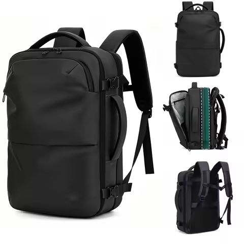 Expandable Backpack 60L Vacuum Compression Travel Backpack, 60L Expandable Waterproof Laptop Backpac