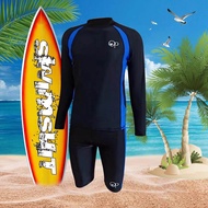 501 MEN'S Long Sleeve Rush Guard Swimsuit Terno For Men High Quality Makapal Tela