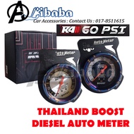 [ORIGINAL THAILAND] R4 DIESEL 60 PSI 35 PSI Turbo Auto Meter Boost Pressuere Meter Gauge