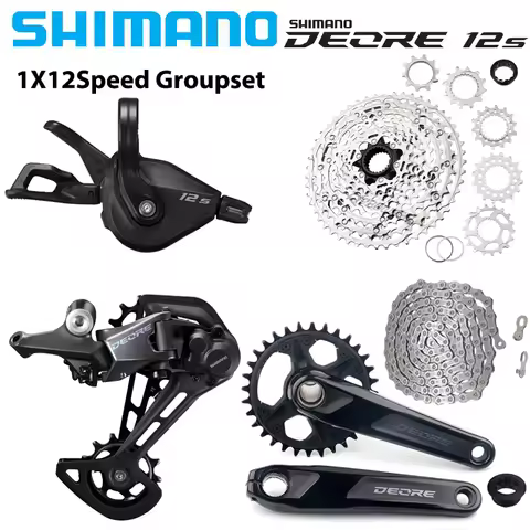Shimano Deore M6100 1X12 Speed Derailleurs Groupset 12 Speed Shift Lever CN M6100 Chain Flywheel RD 