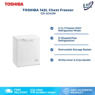 TOSHIBA 142L Chest Freezer CR-A142M | Chest Freezer in Refrigerator Mode | Removable Storage Basket | Chest Freezer with 1 Year Warranty