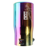 JDMGRAM HKS Đa Năng Xả Ô Tô Nhét Ống 66mm Thép không gỉ Tự Động Ống Xả Đầu JDM Đua Xe Nhét Đầu Ô Tô