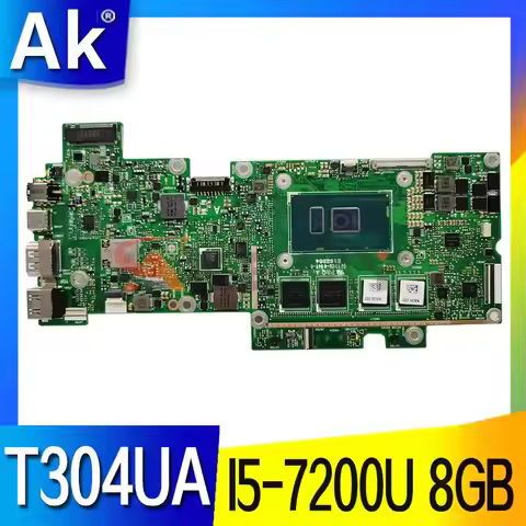 For ASUS Transformer 3 Pro T304 T304U Notebook T304UA Laptop Motherboard With I5-7200U I7-7500U 8GB-
