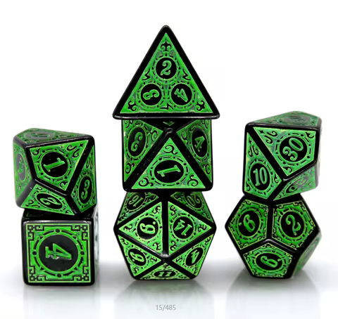 7Pcs/set Acrylic Window D20 D12 D10 D00 D8 D6 D4 Dice Set for DND Dungeons and Dragons RPG Home Kids