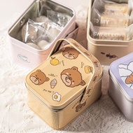 Snack Box Storage Tinplate Box Tin Can Biscuit Box Candy Storage Box Cute Tin Box Jewelry Portable E