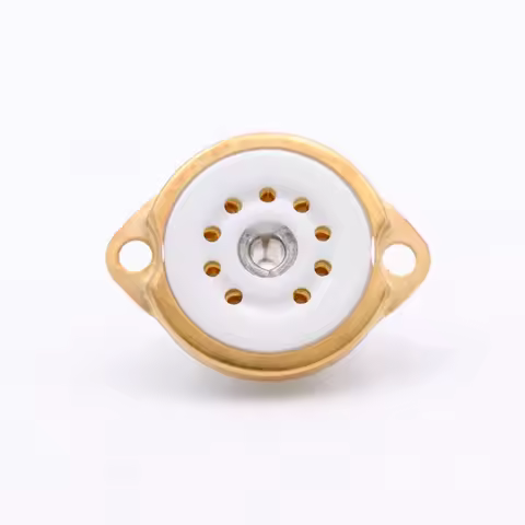 10 PCS Chassis Mount 9pin Ceramic Vacuum Tube Socket Base FOR 12AX7 EF86 6922 EL84 6DJ8 12AU7 12AT7 