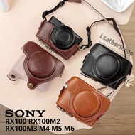 Leather Case sony RX100 RX100II RX100III RX100IV RX100V RX100VI RX100VII Cover Camera Case
