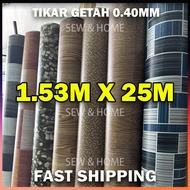 Tikar Getah Quality Lantai 5 Kaki Tebal 0.40mm 1.53M x 25M PVC Flooring Roll Segulung Ready Stock