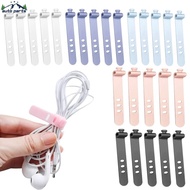 1/5 Pcs Charger Cord Winder Earphone Clip Charger Organizer Cable Fixation Clamp Tidy Holder Silicon