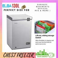 FREE SHIPPING Elba 130L Dual Mode System Chest Freezer With Safety Lock Peti Sejuk Beku EF-E1310  FREEZER /FRIDGE