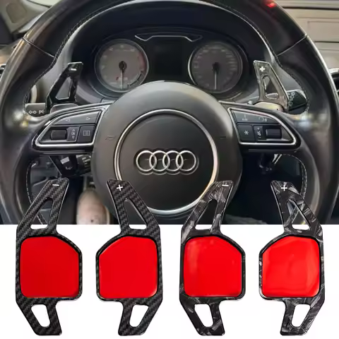Carbon Fiber Print ABS Steering Wheel Paddle Shifter For Audi A3 S3 8V A4 S4 A5 S5 B8.5 A6 S6 A7 S7 