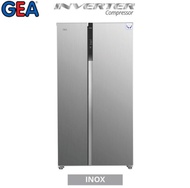 KULKAS 2 PINTU SIDE BY SIDE GEA G2D-563 INVERTER (KHUSUS MEDAN)- INOX