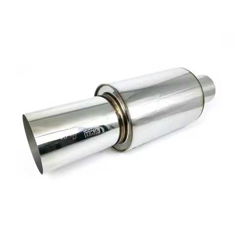 HKS 101mm rear exhaust muffler, JDM straight-through side-exit, sport car exhaust sound