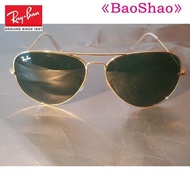 RayBan RB3026 Aviator Unisex 62 Mm gold sunglasses/green gradient lens