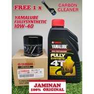 YAMALUBE 4T FULLY SYNTHETIC 10W40 + OIL FILTER R25 YAMAHA 4T OIL MOTOCYCLE ENGINE OIL MINYAK HITAM M