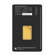 ATLANTIS GOLD ( PERTH MINT-5g Gold Bullion Bar-Original 999.9 AU)