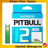 SHIMANO Pitbull 12-Strand PE Line, Site Lime, PL-M52R, 150m, Size 2.0, 43.7lb (19.8kg), Ultra-Low St