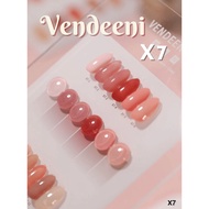 ยาทาเล็บเจลสีชมพู โทนสุขภาพ สีนูด เซต 12 สี VDN แถมชาร์ตสี VENDEENI - X7 - wenails