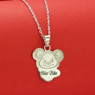 Dây chuyền bạc cho bé trai bé gái khắc tên hình con chuột DCT0038 - Trang Sức TNJ