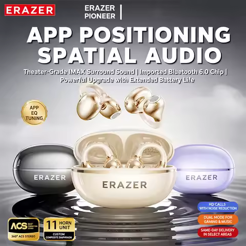 Erazer EX336 Bluetooth Earphones 135 Language AI Translator Earbuds Long Battery Lightweight OWS Ear