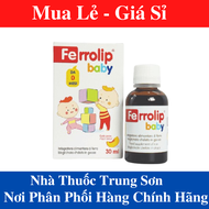 Sắt cho bé Ferrolip Baby chai 30ml vị đào ngừa thiếu máu do thiếu sắt ở trẻ nhỏ