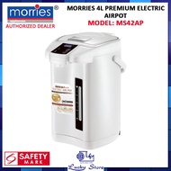 MORRIES MS42AP PREMIUM 4L ELECTRIC AIRPOT, STAINLESS STEEL INNER POT, WATER LEVEL INDICATOR, 730W, 1 YEAR WARRANTY