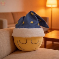 Cute Yellow Dozing Dozer Plushie - Smiley Face Sleeping Pillow for TikTok Fans