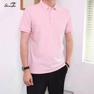 SIMPLE Men's drifit Polo Shirt Unisex Quality korea fashion t shirt LIGHT pink for men women