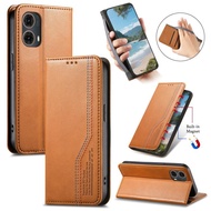 Ready to ship Elastic Wristband Suction Leather Phone Case For Motorola Moto G85/Motorola Moto G86 5