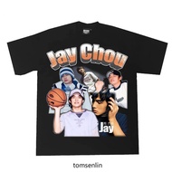 Jay Chou Jay Chou American Retro Pure Cotton Half-Sleeved Men's Women's T-Shirt ins Trendy S-3XL