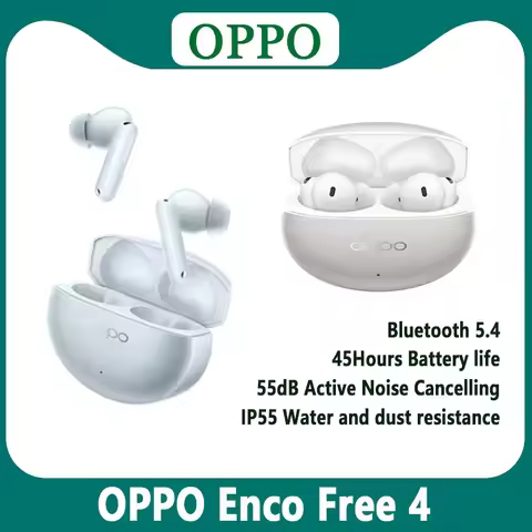 OPPO Enco Free 4 TWS Earphone Wirelss Bluetooth 5.4 Earbuds 55dB Active Noise Cancelling LHDC 5.0 IP