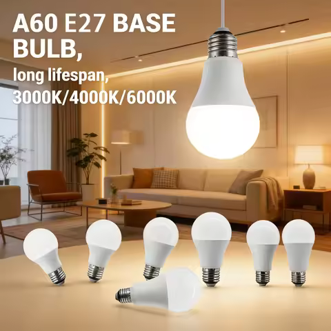 1-12PCS 24W 20W 15W 12W 8W E27 LED Bulb A60 A80 AC100-240V Long Lifespan Stable Safe Lamp for Store 