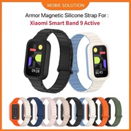 Strap For Xiaomi Smart Band 9 Active Magnetic Armor Design Silicone strap Mi Band 9 Active