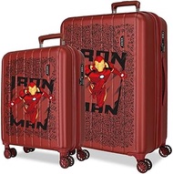Joumma Marvel Ironman Suitcase Set Red 55/65 cm Rigid 6.8 kg Integrated TSA Lock ABS 6.8 kg 109L Ext