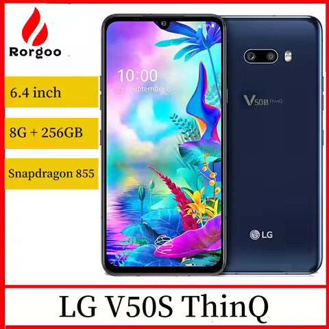 LG V50S ThinQ 5G Original Mobile Phone 8GB RAM 256GB ROM LG V510N Android 32MP Camera 4G LTE Fingerp