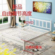 L040Bed frame鐵藝床架單人床雙人床可調節高度歐式公主床地中海鐵架床